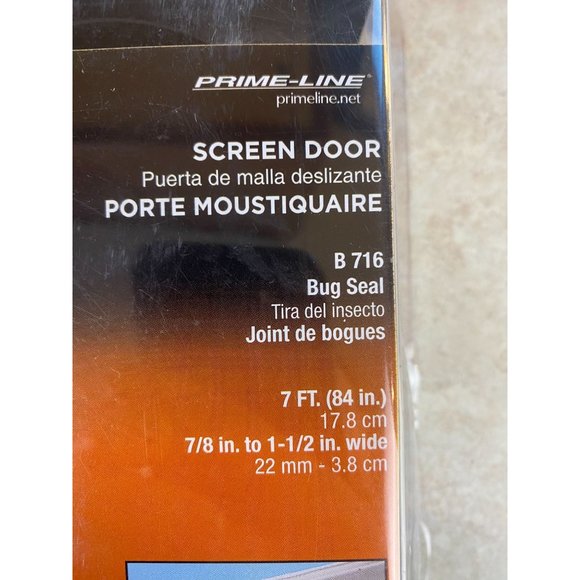 Prime Line B716  84 in. Vinyl Sliding Screen Door Bug Seal Black - Picture 2 of 3